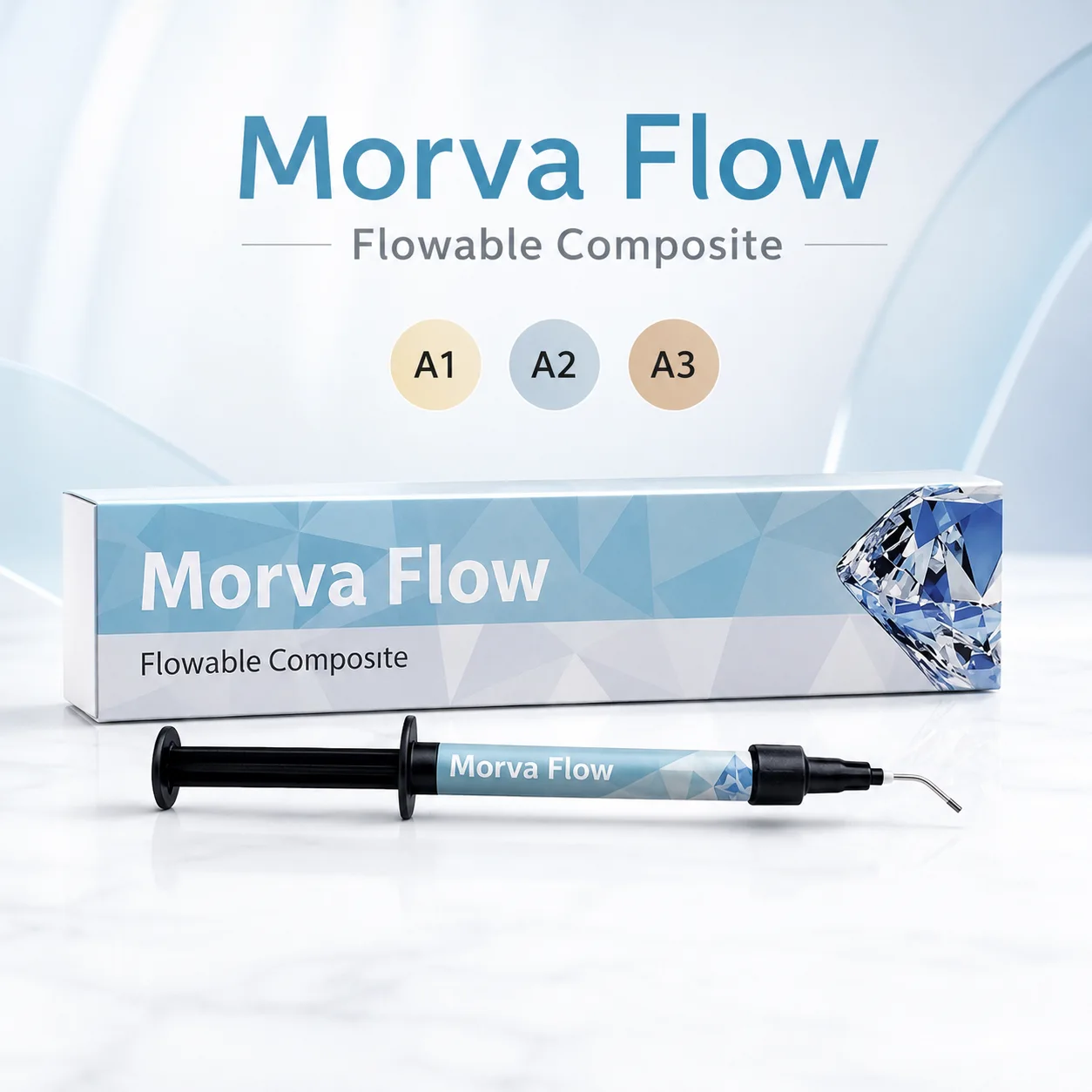 بسته بندی کامپوزیت Morvabon Morva Flow کامپوزیت فلو مروابن Morva Flow سرنگ 2 گرمی